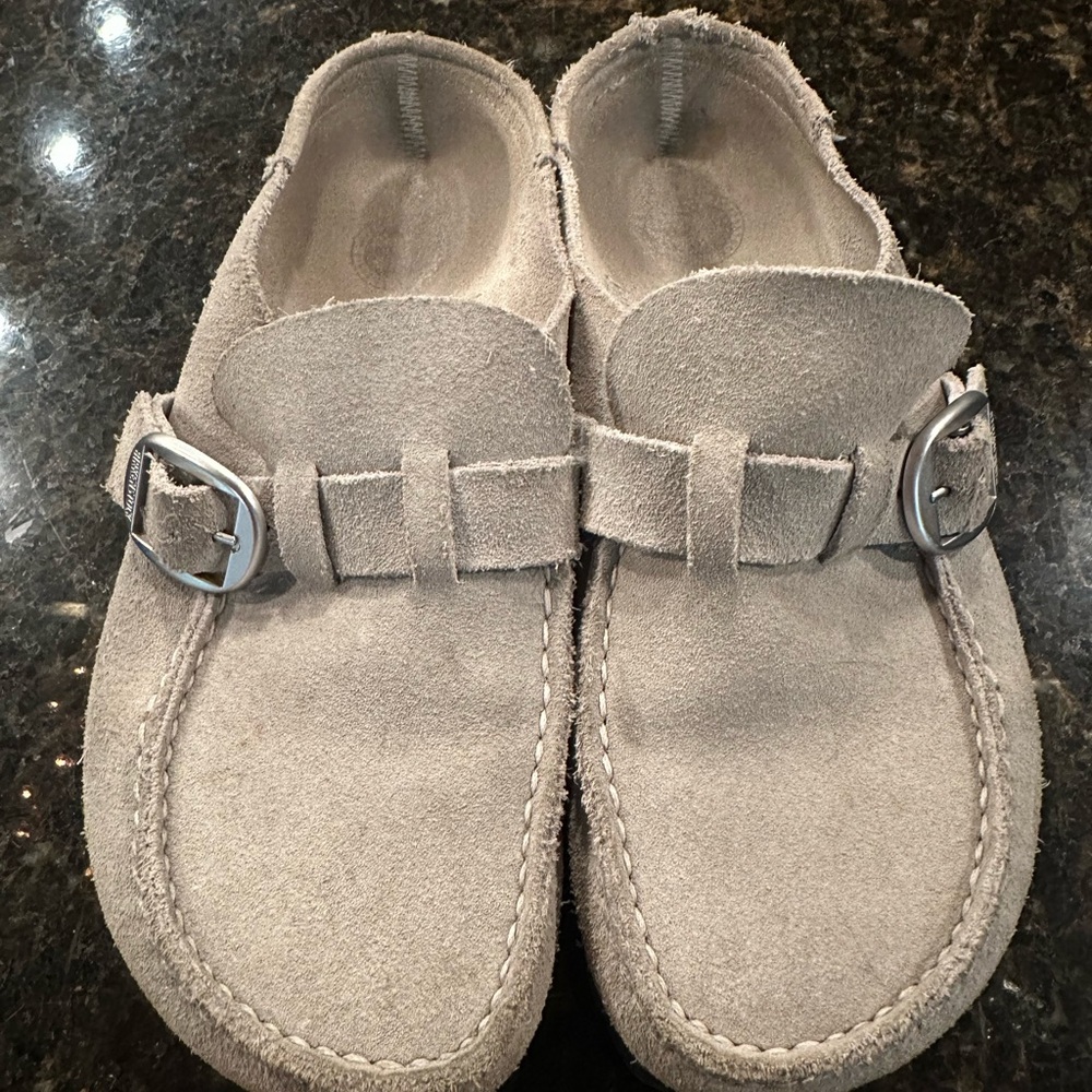 Birkenstock slides- grey